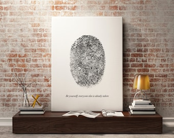 Fingerprint art quote prints - Printable Motivational Print, Fashion Print, Inspirational quote, Typography, Office Print wall decor