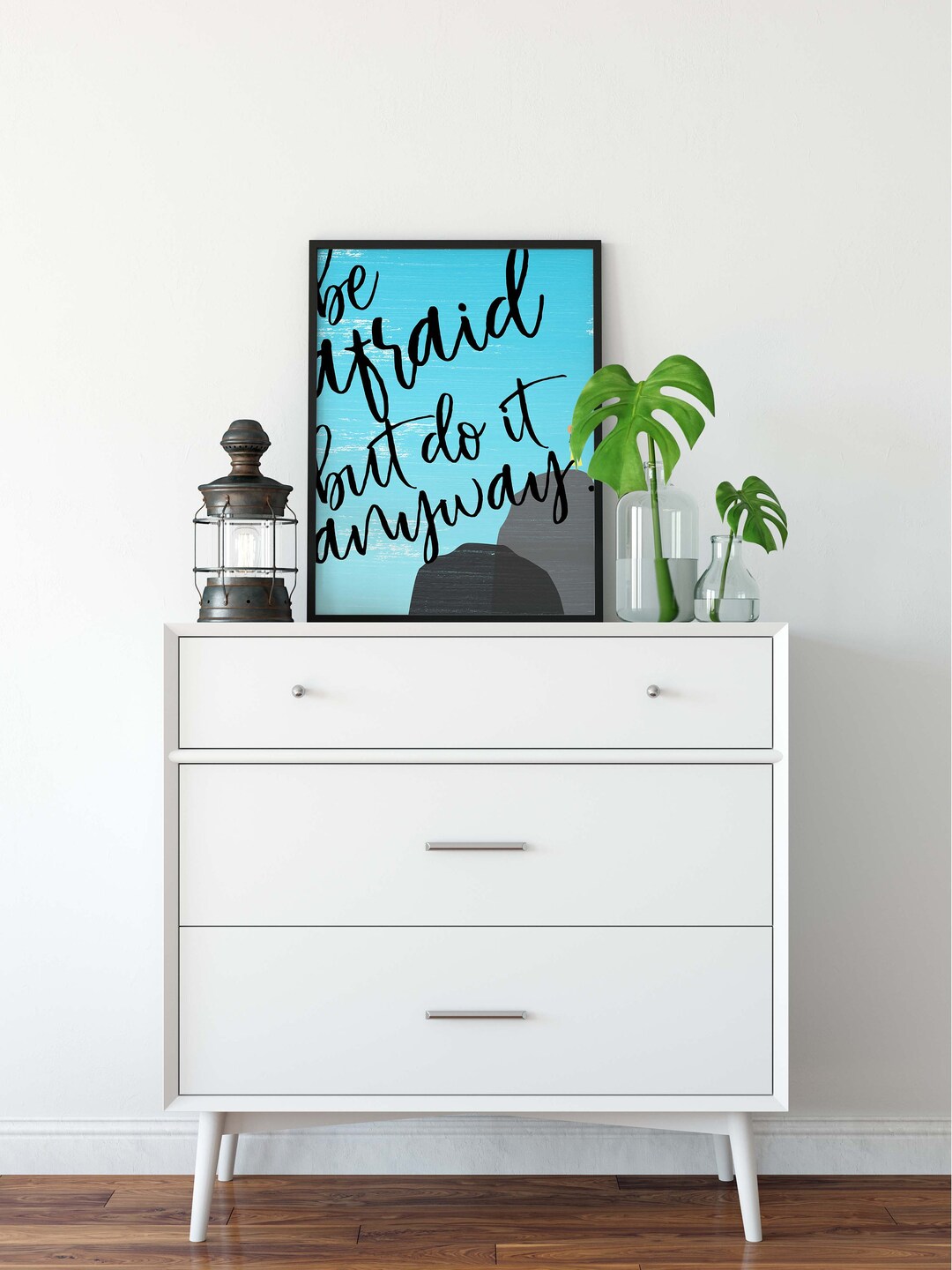 Wall Quote Be Afraid but Do It Anyway Wall Print Wall Art Etsy