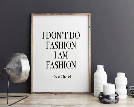 Coco Chanel Fashion Print Bathroom Art Print Dorm Decor 