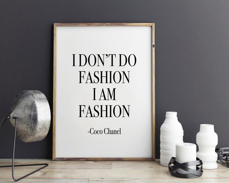 Coco Chanel Fashion Print Bathroom Art Print Dorm Decor Etsy