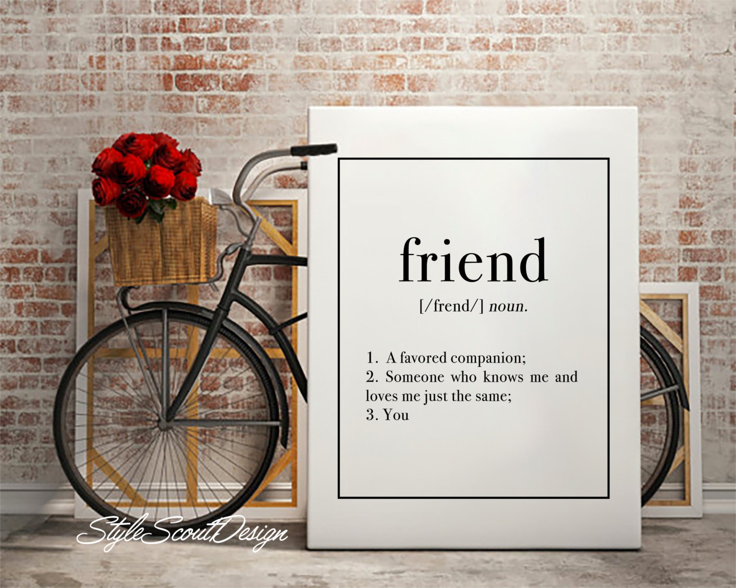 Friend Dictionary Definition Art Typography Art Print Coffee Etsy