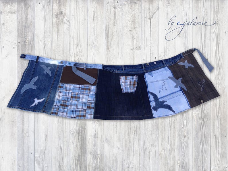 Patchwork Reversible Wrap Skirt