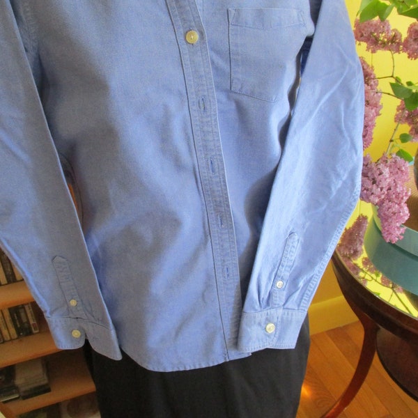 Classic LL Bean Light Blue Oxford Button Down Shirt with Bonus Skirt