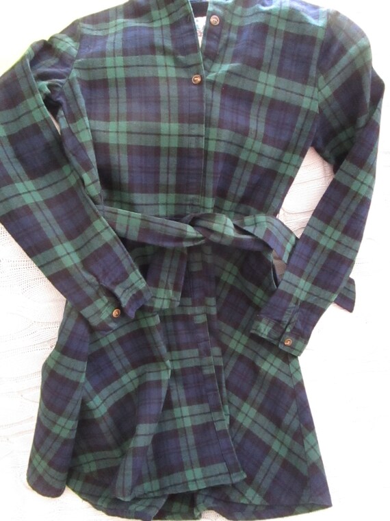 Vintage Scotch Plaid Flannel Dress