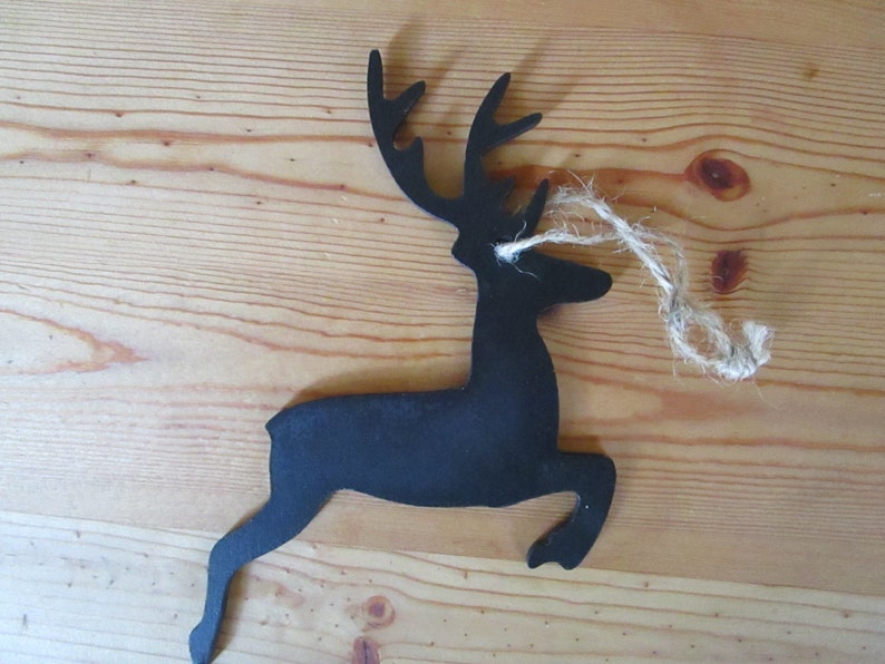 Maine Cabin Deer Ornament