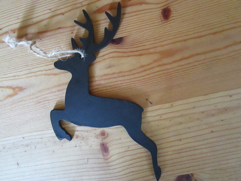Maine Cabin Deer Ornament