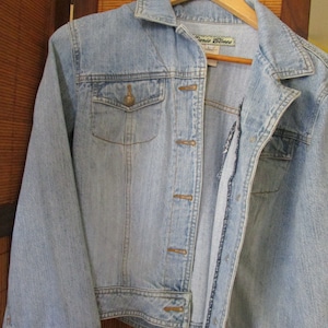 Vintage Stonewashed Paris Blues Denim Youth/ Teen Jean Jacket