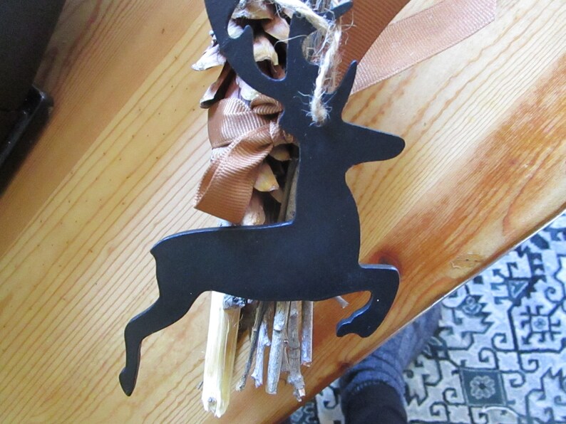 Maine Cabin Deer Ornament