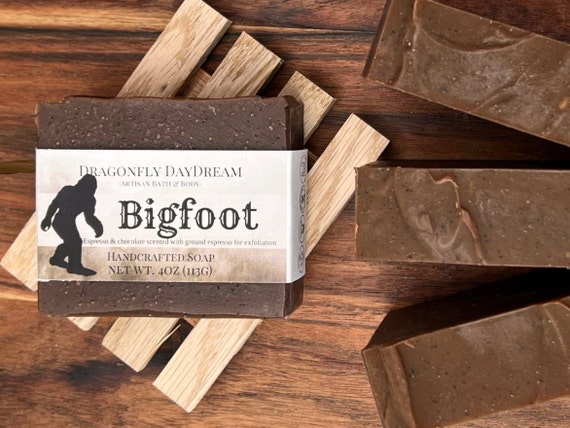 BIGFOOT Chocolate Coffee Scented Soap Bar for Men Him Gift for