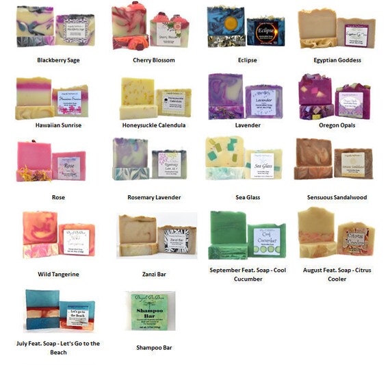 10 Handcrafted Soap Bars Soap Bar Bulk Soap Gift Set Etsy