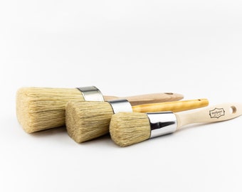 MudPaint Natural Bristle Brushes - For Furniture Painting