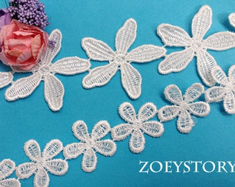 Flower Lace Trim, Bridal Headband Lace Trim, Venise Lace Trim (Z009)