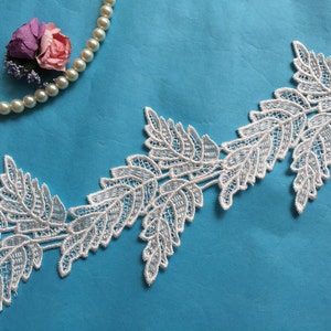 Embroidery Leaves Lace Trim, Leaf Lace Trim, Venise Lace Trim, Sell By yard Z029