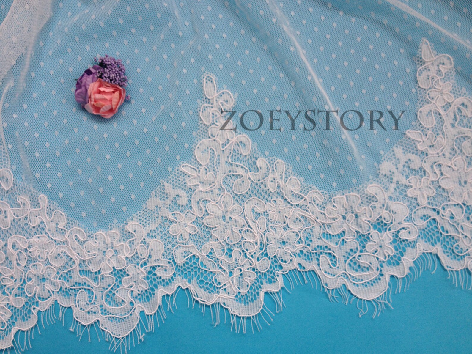 Ivory Lace Trim Wedding Veil Lace Trim Alencon Lace Trim Etsy