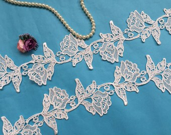 Embroidery Lace Trim, Flower Lace Trim, Venise Lace Trim, Sell By yard Z030