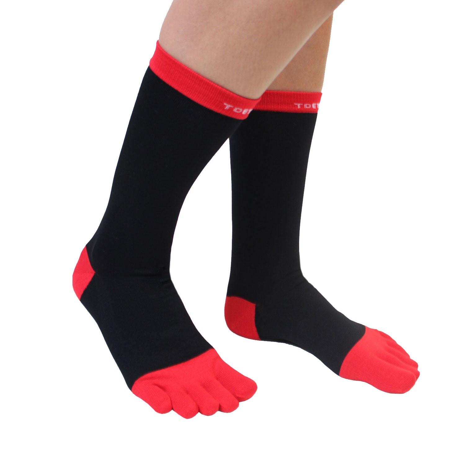TOETOE - Mercerised Cotton Toe Socks - Business Mid-Calf Dress Socks