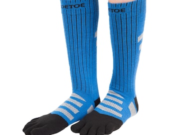 TOETOE - Calcetines de lana con dedos - Calcetines de rizo 3D para senderismo, camping y caminatas
