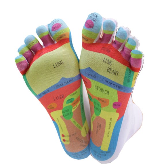 TOETOE Men, Women Health Reflexology Seamless Plain Toe Socks