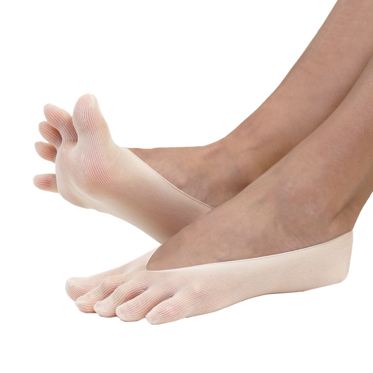 TOETOE Women Legwear Soft Nylon Foot Cover Seamless Plain Toe Socks,  Hygienic, Breathable One Size 