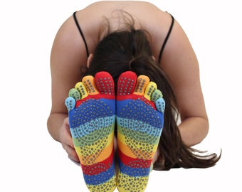 TOETOE - Anti-Slip Yoga Toe Socks – Cotton Pilates Trainer Socks