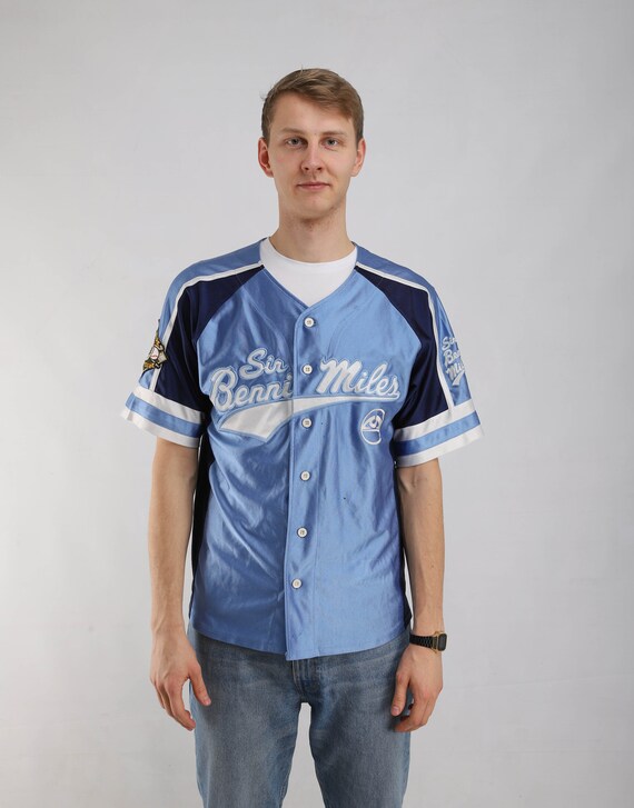 EXIGENT Atliens Hip Hop Rap Retro 90's Baseball Jersey Christmas Summer,  Blue, Large : : Fashion