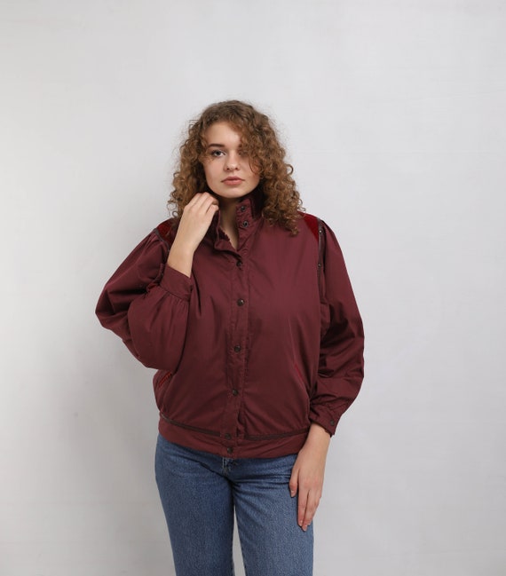 Vintage women jacket purple  zip up side pockets … - image 5