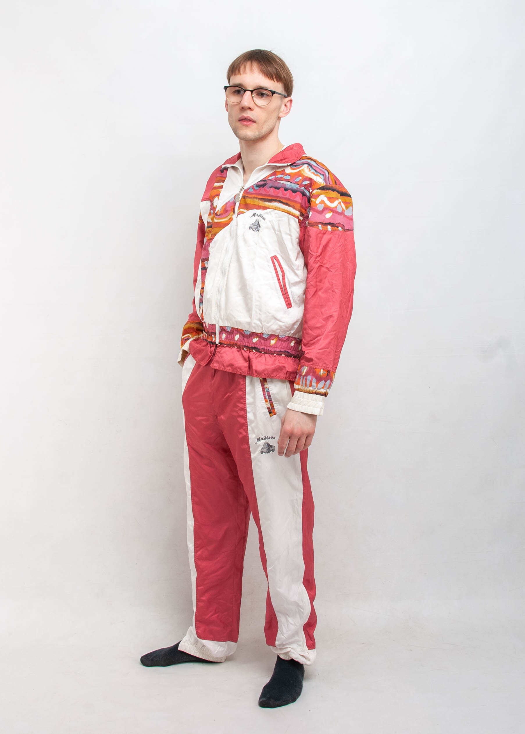 Exclusive Vintage Tracksuit Unique Fancy Rave Suit Medium Sized Vintage ...