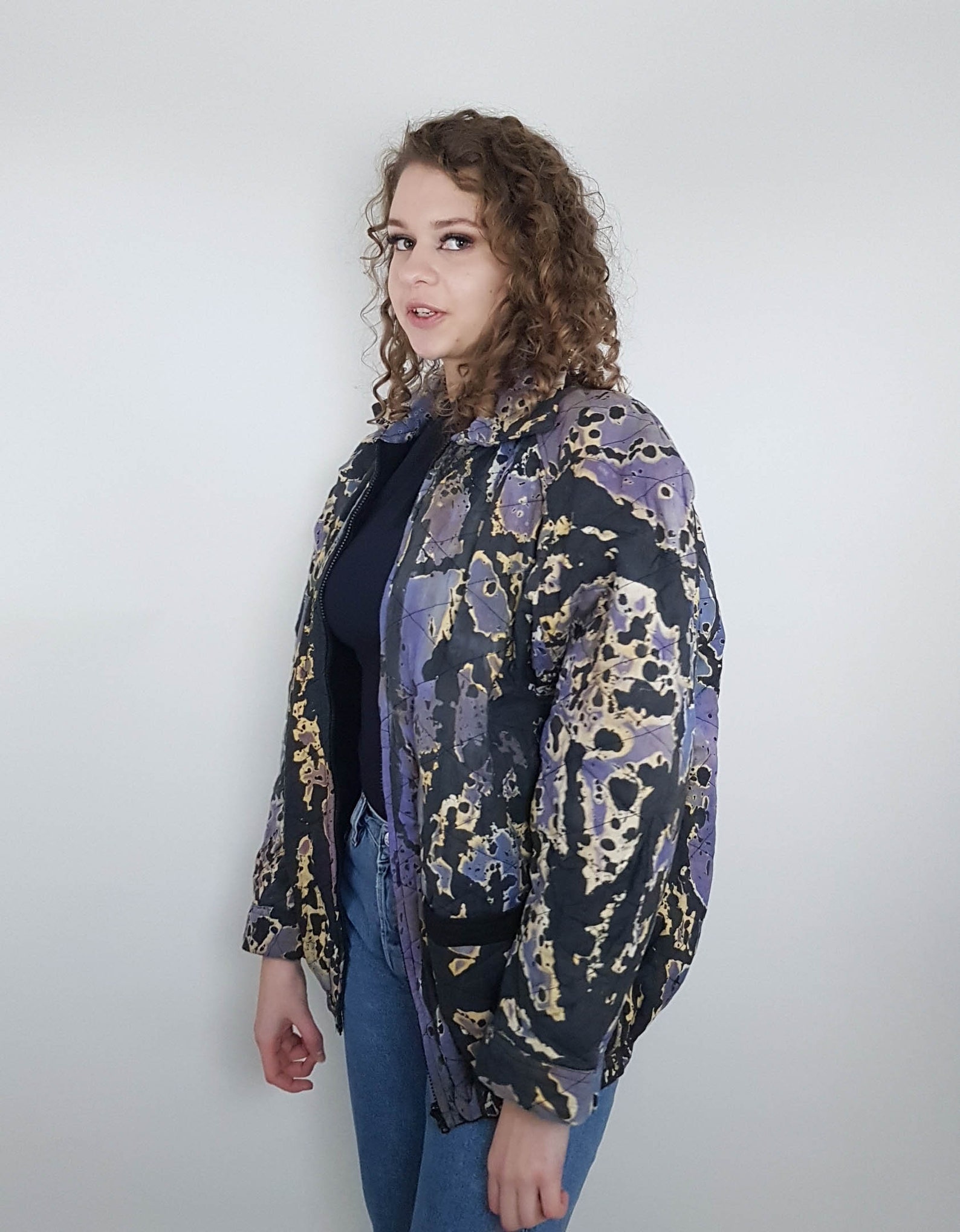 Vintage Warm Pullover 90's Color Blocked Outerwear Festive Fashion ...