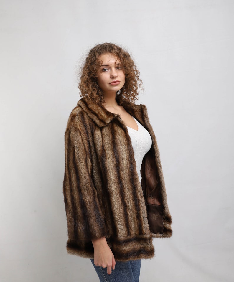 Real fur coat Vintage fur coat women winter coat 1980s Etsy