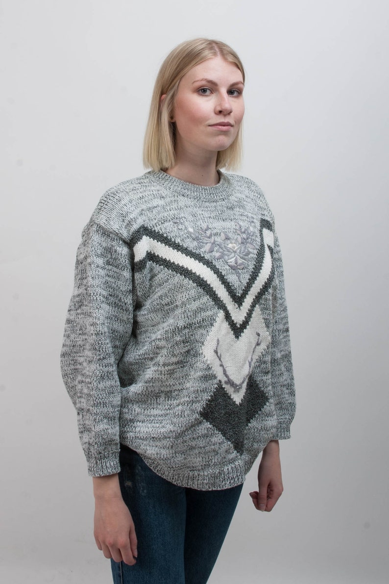 Vintage Warm Woman Sweater Winter Pullover Mommy Outerwear 90s Etsy