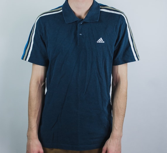 adidas blue polo shirt