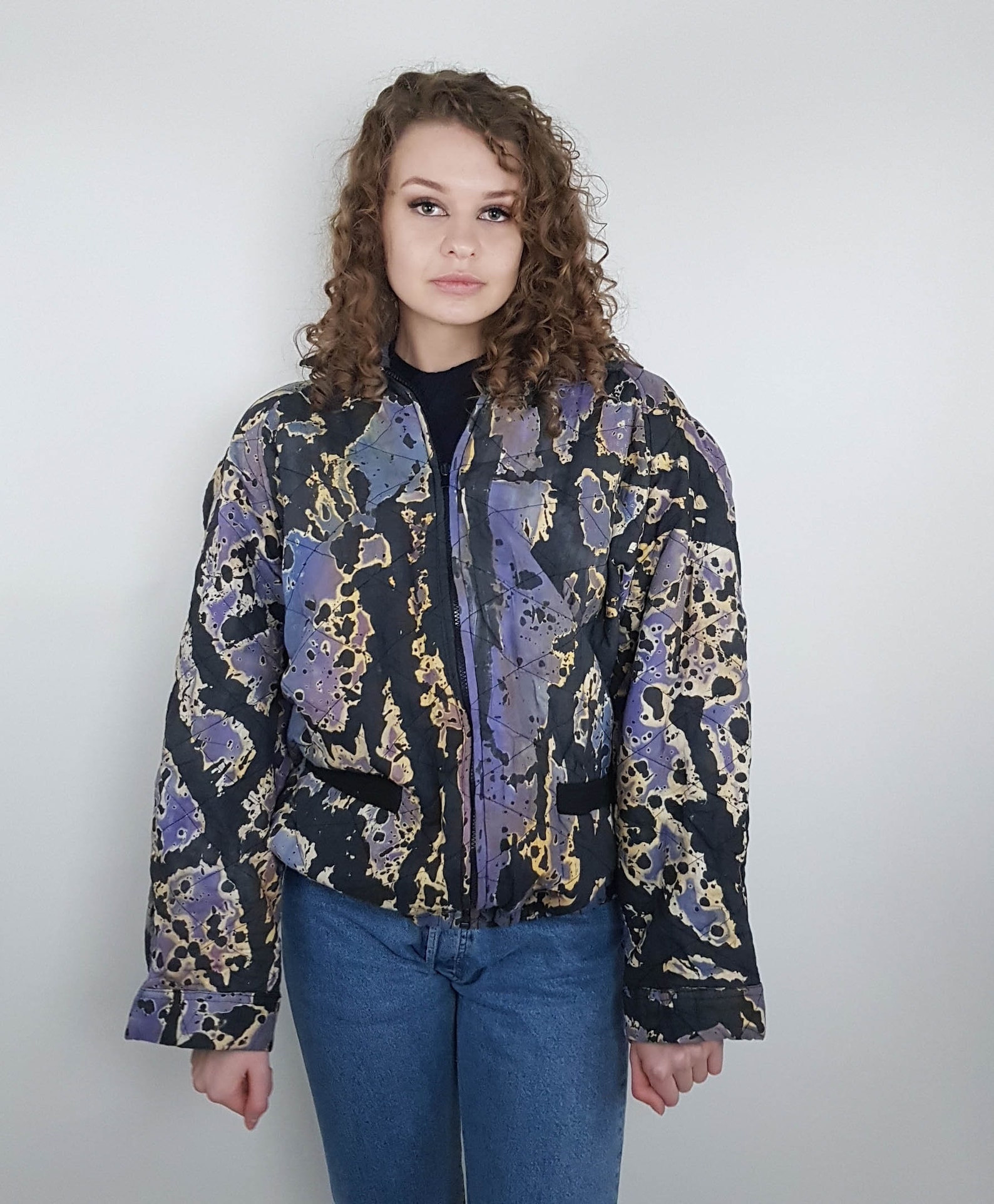Vintage Warm Pullover 90's Color Blocked Outerwear Festive Fashion ...