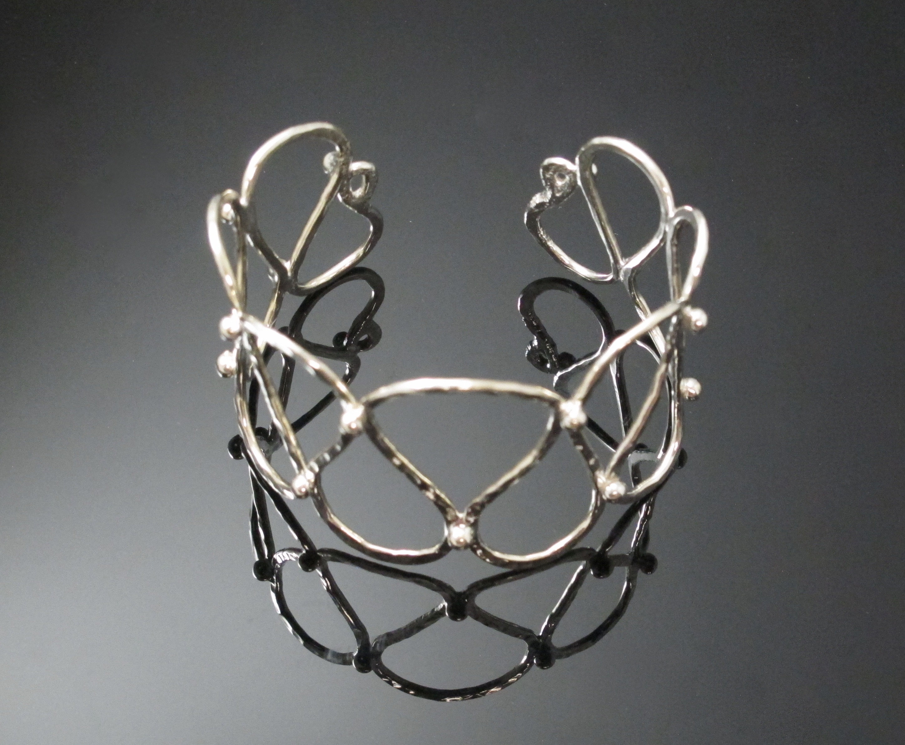 Handmade Cuff Bracelet, Sterling Silver