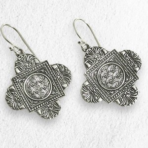Earrings,  Handmade with Fine Silver