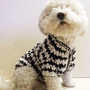 Crochet dog sweater for small dogs, Winter dog clothes, Warm dog jacket, Cozy dog outfit, Cute puppy sweater, Handmade dog sweater