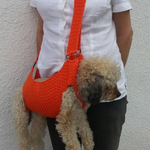 Gehäkelte Haustier Tragetasche aus Baumwolle: BubaDog Summer Sling