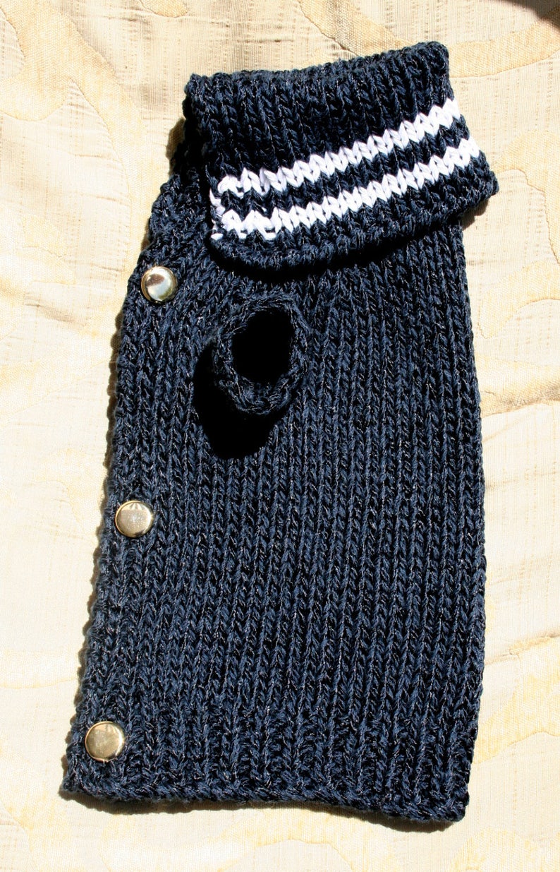 Navy Blue Dog Sweater Dog Clothes Pet Clothing Knitted Etsy