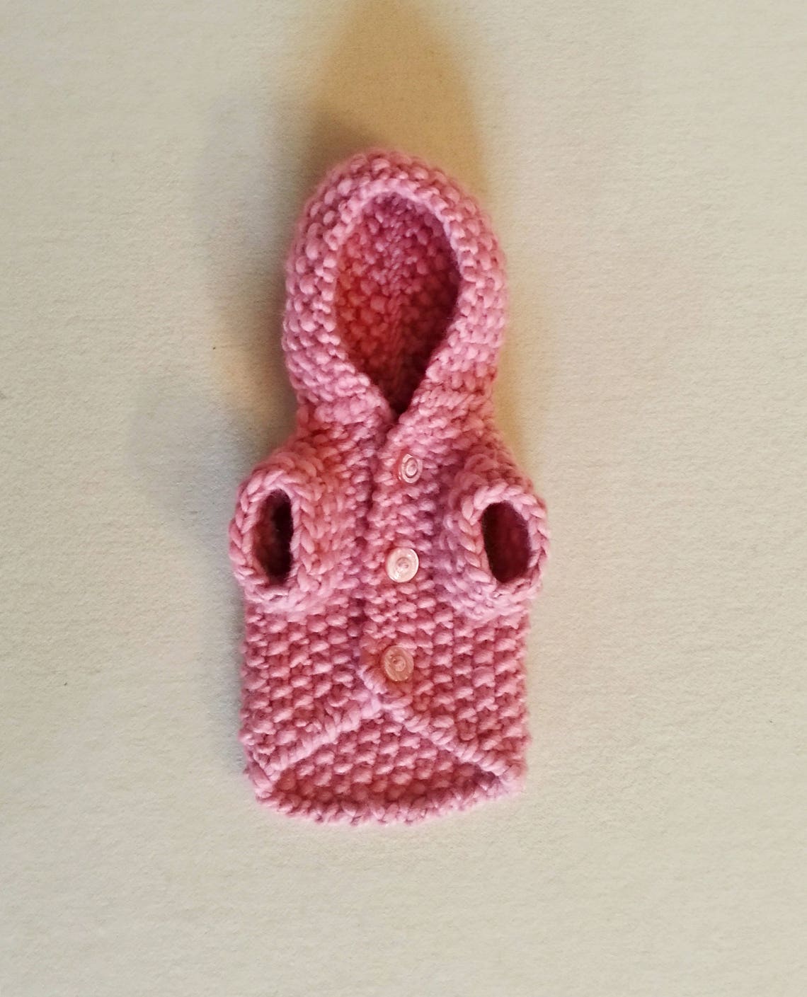 READY TO SHIP Dog Hoodie Sweater Grey Pet Clothing Hand Knit Etsy