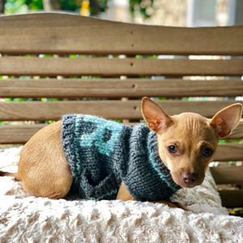 Personalized Dog Clothes Monogrammed Dog Sweater Handmade Etsy