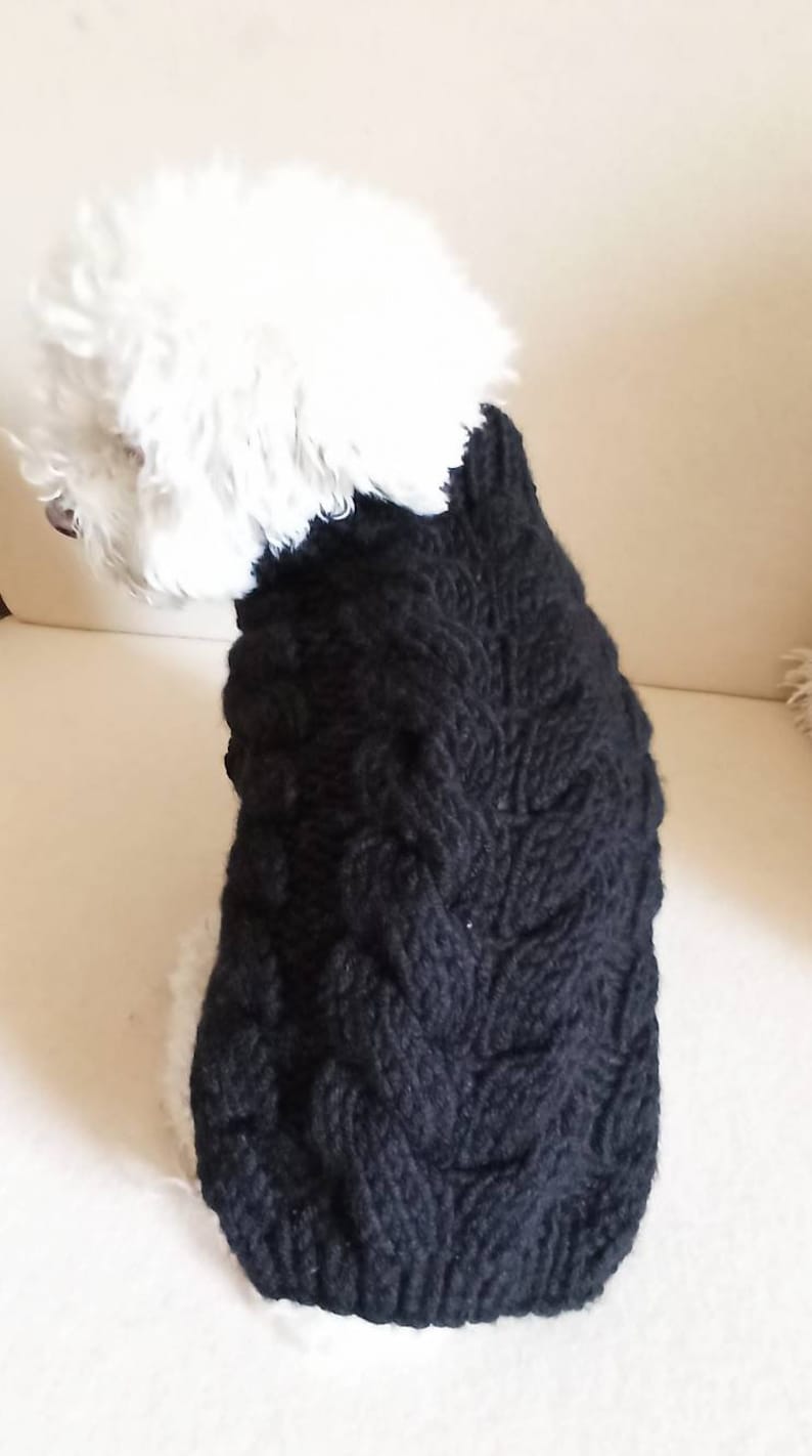 Loose Black O Neck Little Dog Cozy Mink Hair Knitted Sweater Winter main image 0