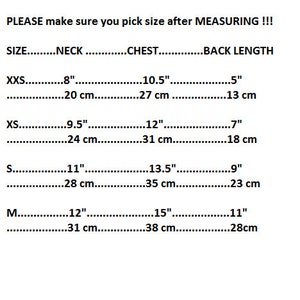 Crochet Dog Harness, XXS Dog Clothes, Cotton Dog Top, Handmade Harness