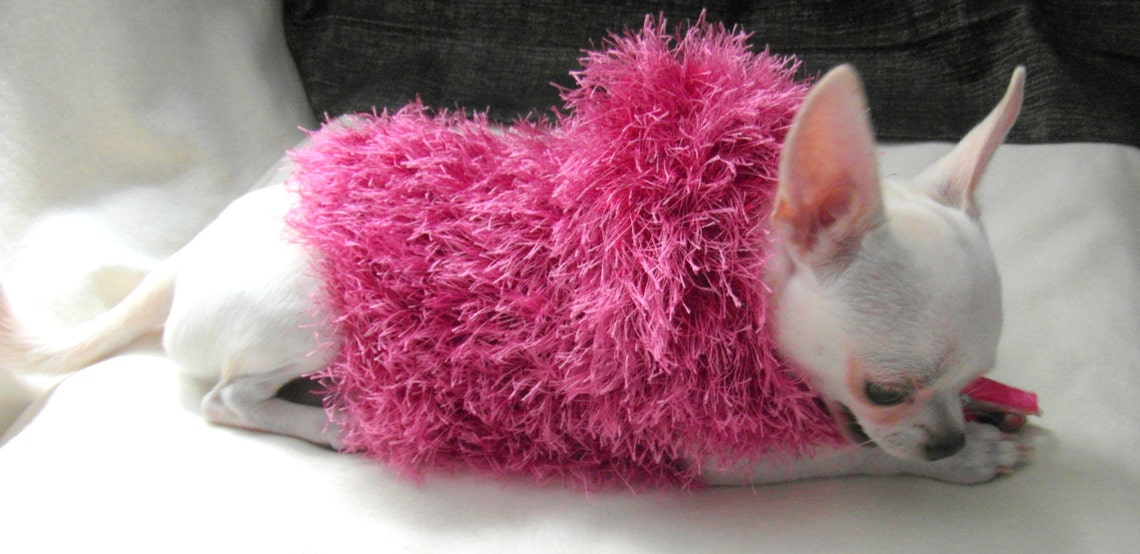 Dog Hoodie Chihuahua Hoodie Sweater Handknit Fuzzy Super Etsy