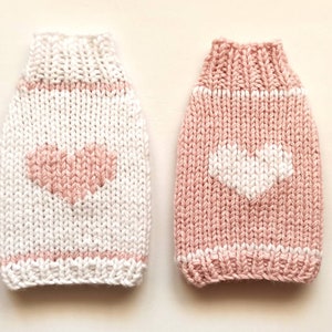 Kleiner Hundepullover - Hundepullover Mädchen - Love Heart Hundepullover - Haustier Geschenk - Hundemäntel - Strick Hundepullover - Welpenpullover - Yorkie Kleidung