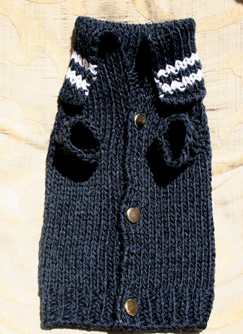Navy Blue Dog Sweater Dog Clothes Pet Clothing Knitted Etsy