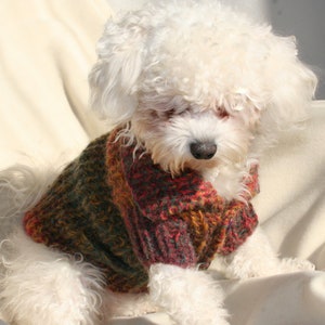 Hand Knit Dog Jacket | Small Dog Sweater | Puppy Clothes | Knitted dog sweater | Gift for dogs | Cute puppy outfit | BubaDog clothes