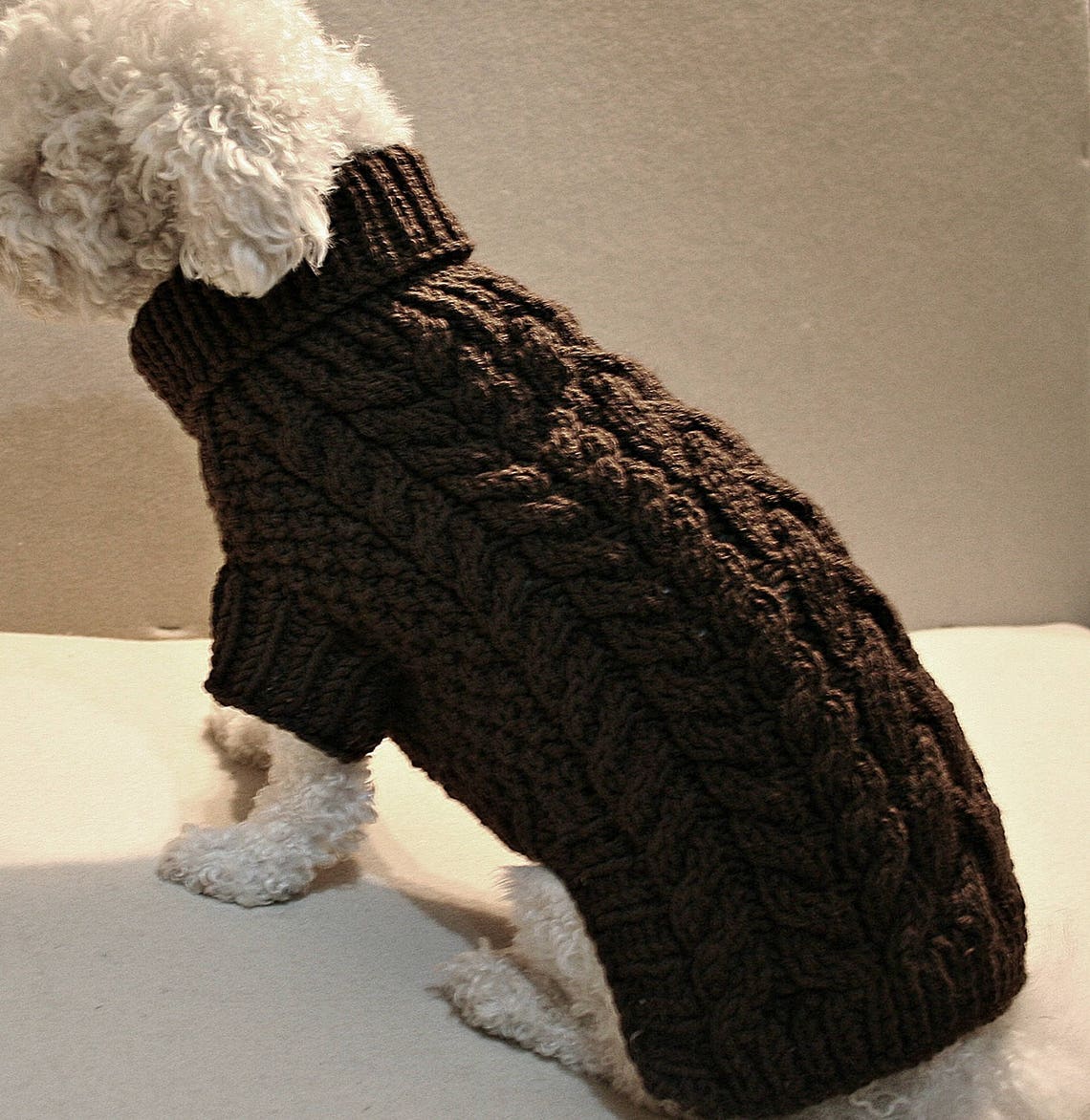 Fisherman's Dog Sweater Cable knit dog sweater Pet Etsy