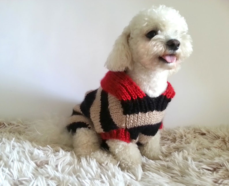 Hund Hoodie gestreifte HUND Pullover gestrickte Hund top Etsy