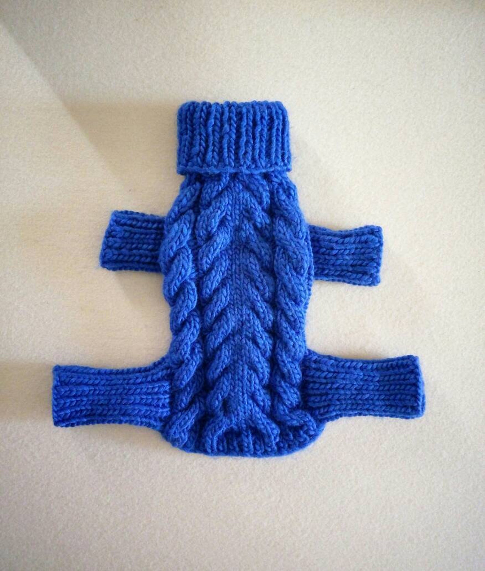 Cable Knit Dog Overall Knitted Dog Sweater Designer Dog Etsy