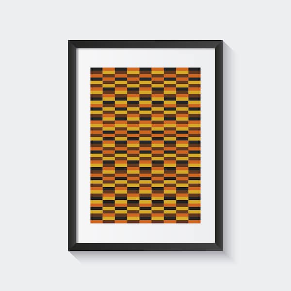 London Underground 'District' Moquette Print Digital Download, Unique Wall Art, A5 A4 A3 A2 Print at Home, Modern Prints, TFL, Tube