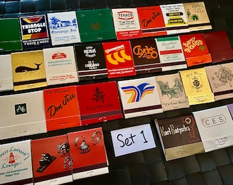 Vintage Matchbooks - Restaurants - Banks - Hotels - Travel Souvenirs - Match Book Assortments - Collectable Matches - Man Cave